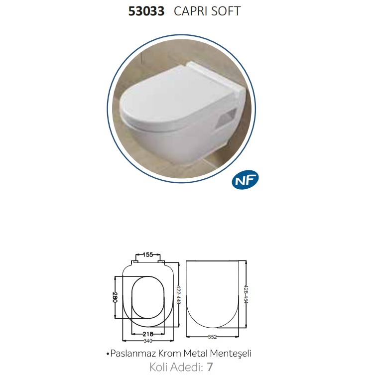 JAPAR DUROPLAST YAVAŞ KAP.CAPRI SOFT KLOZET KAPAK